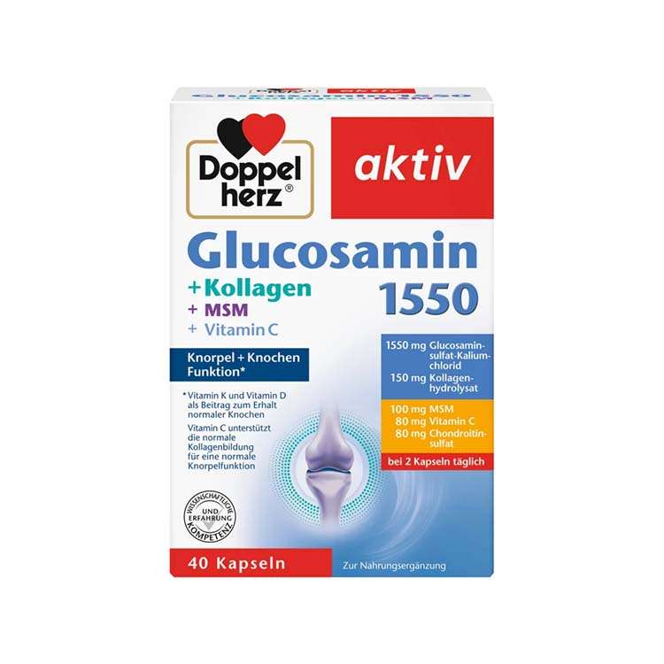 گلوکزامین 1550 و کلاژن دوپل هرز 40 عدد
