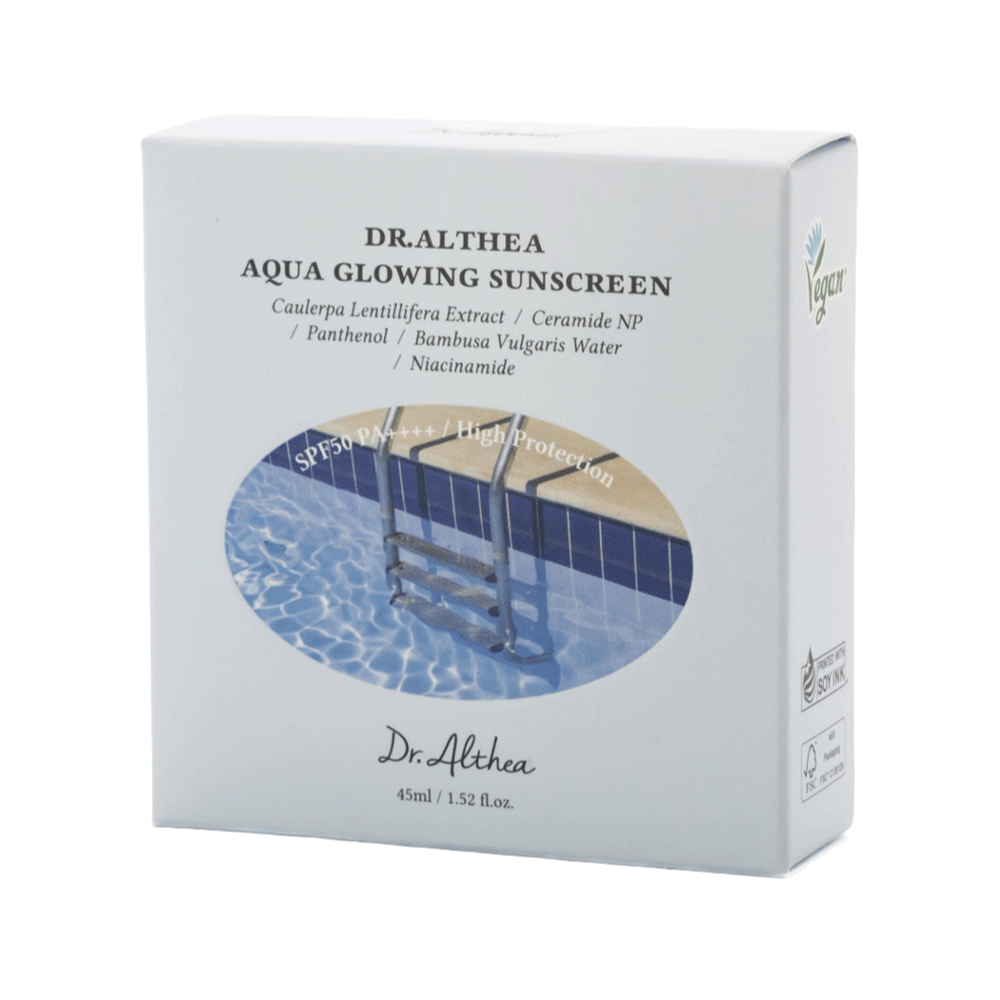 ضد آفتاب آبرسان و روشن کننده دکتر آلتیا | Dr.Althea مدل Aqua Glowing حجم 45 میل