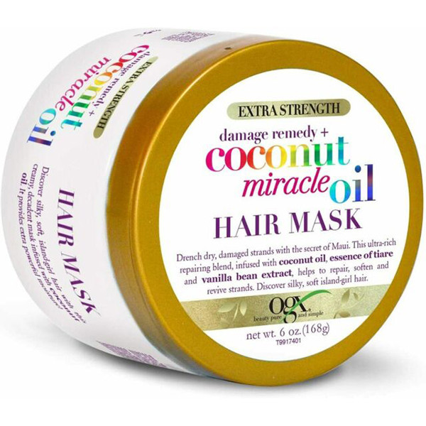 ماسک مو روغن نارگیل او جی ایکس | OGX Damage Remedy+ Coconut Miracle Hair Mask for Damaged Hair Extra Strength 168g