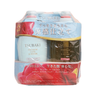 شامپو و نرم کننده تسوباکی | ست مراقبت و ترمیم کننده TSUBAKI Premium Cool & Repair Shampoo + TSUBAKI Premium Cool & Repair Conditioner