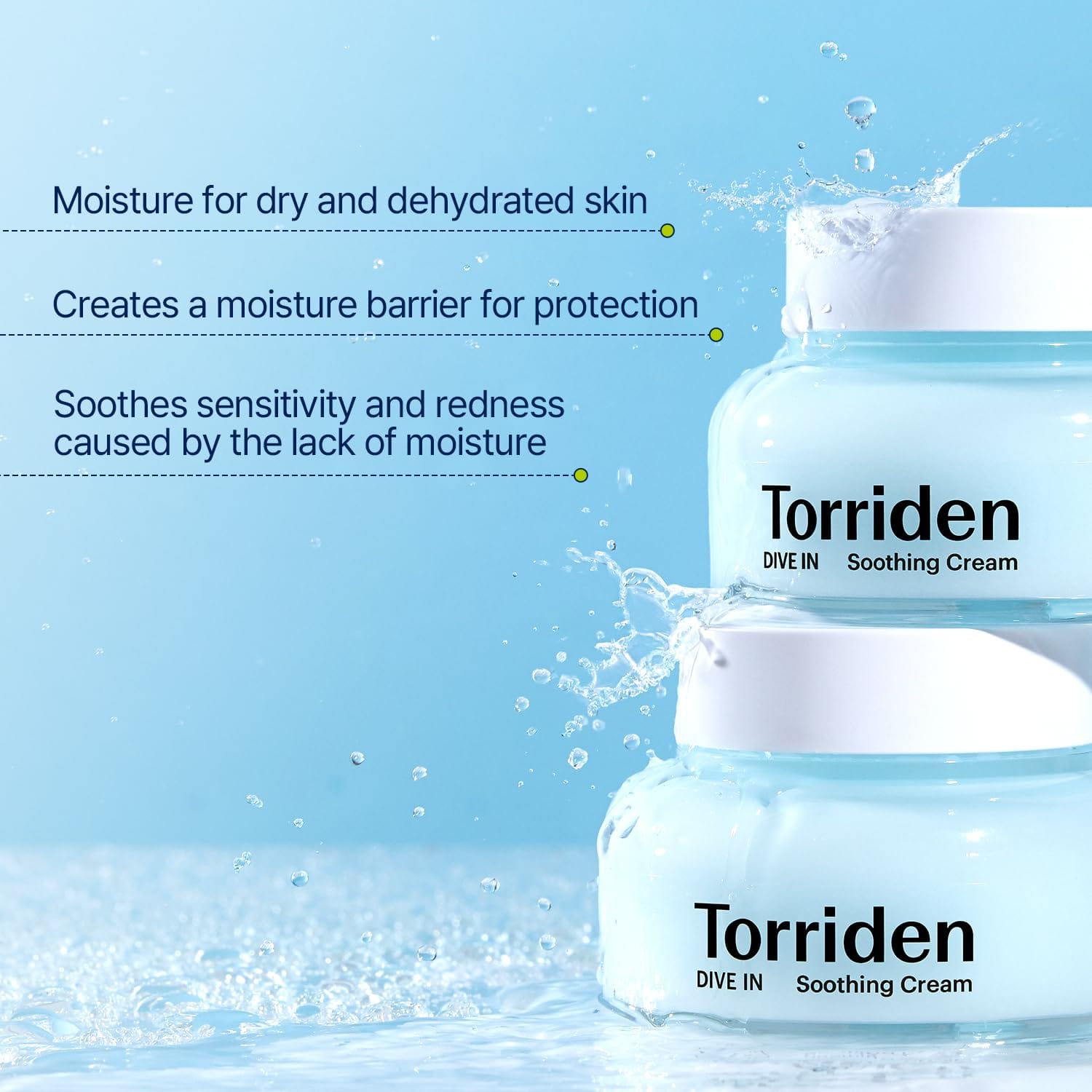 کرم مرطوب کننده و تسکین دهنده هیالورونیک اسید توریدن Torriden Dive In Soothing Cream 100Ml