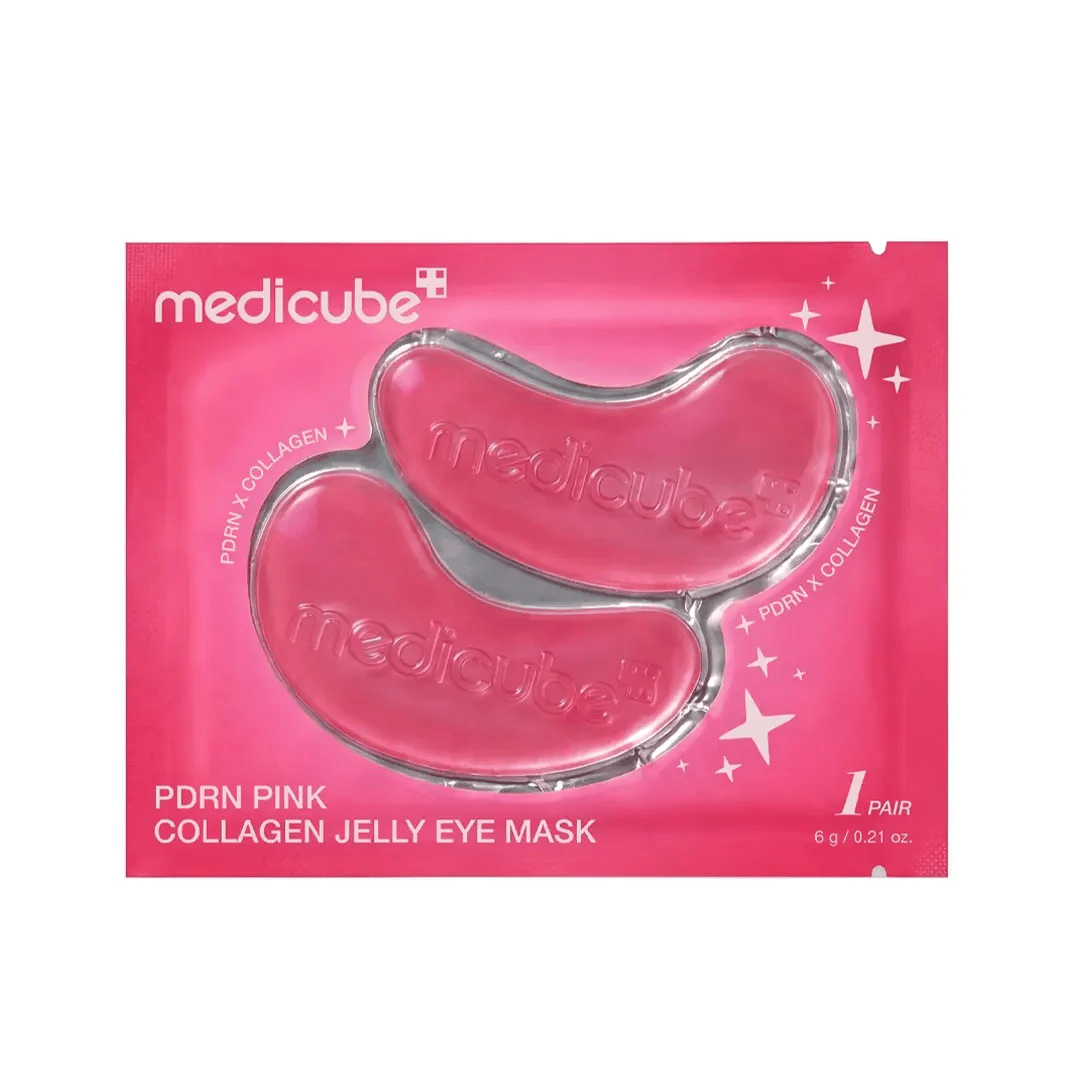 پچ زیر چشم کلاژن و PDRN مدی کیوب حجم 28 عدد | ماسک دور چشم کلاژن وpdrn  مدی کیوب | Medicube PDRN Pink Collagen Jelly Eye Mask