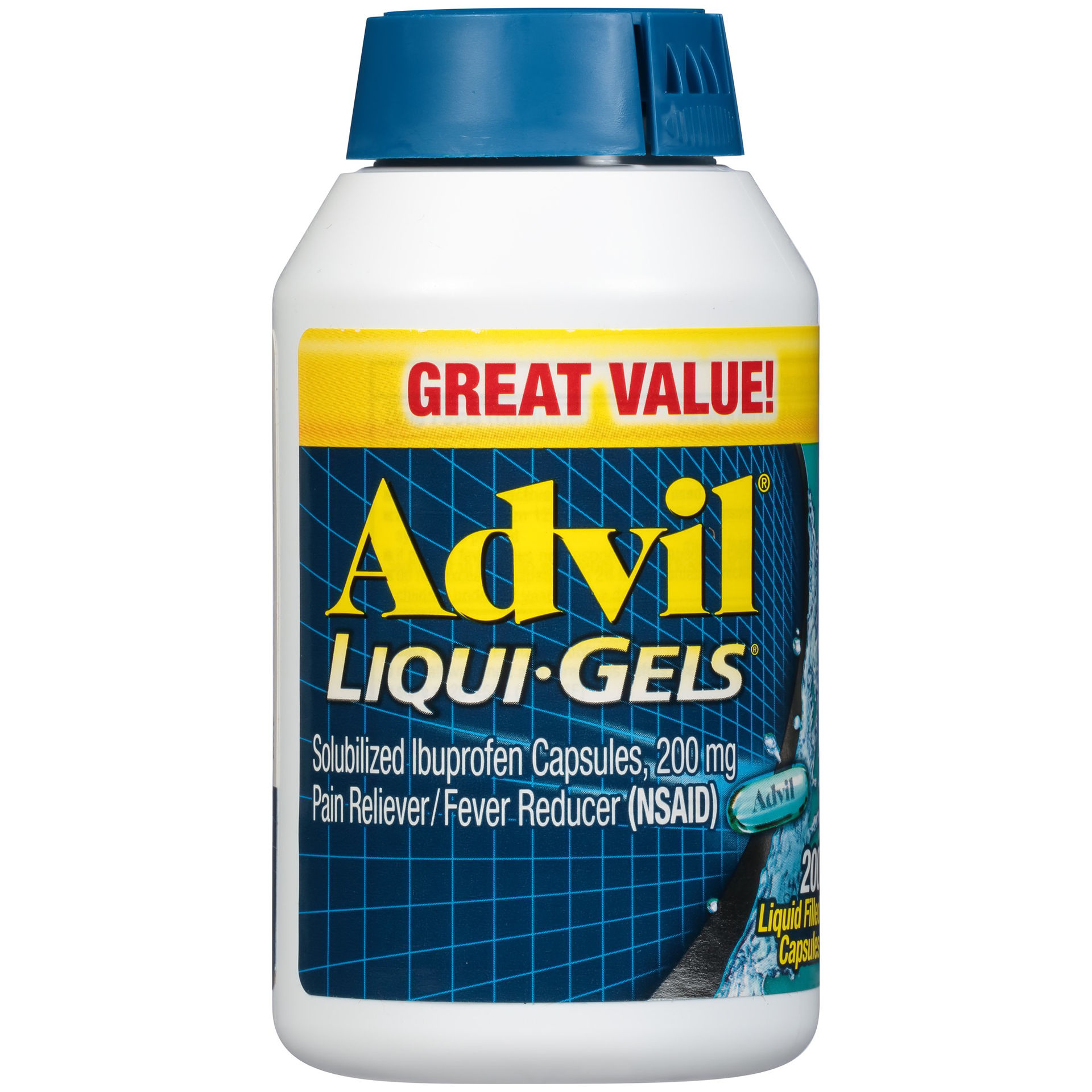 کپسول مسکن ادویل ژله‌ای 200 میلی‌گرم 32 عددی Advil Liqui-Gels