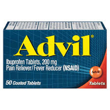 قرص ایبوپروفن ادویل 200 میلی‌گرم 50 عددی Advil Ibuprofen Tablets